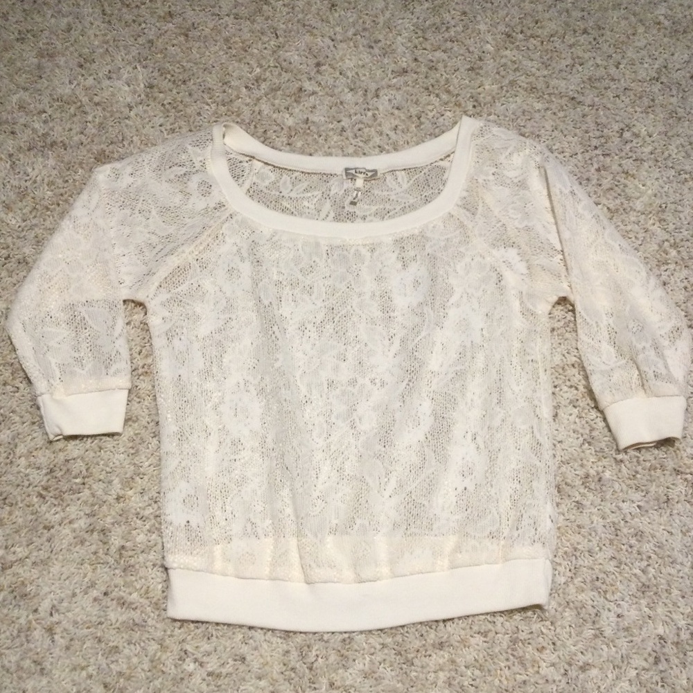 Flowered mesh top